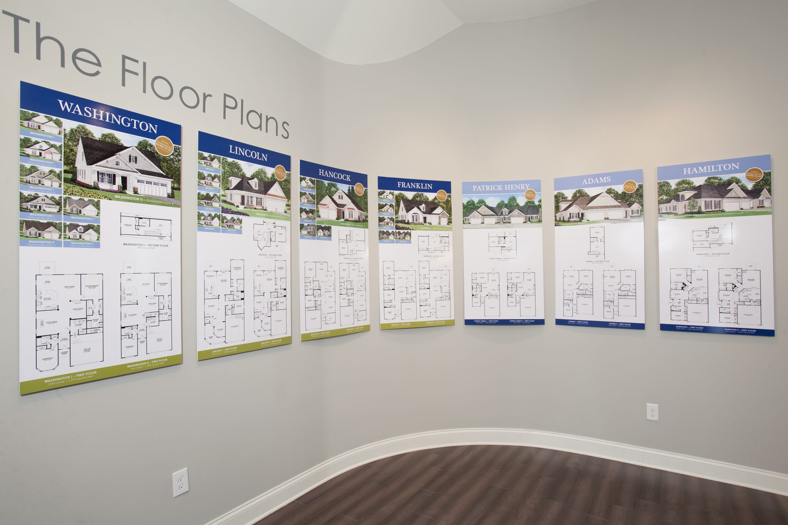 Sales center floor plan display example