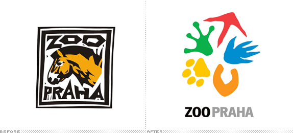 Prague Zoo - old and new logos