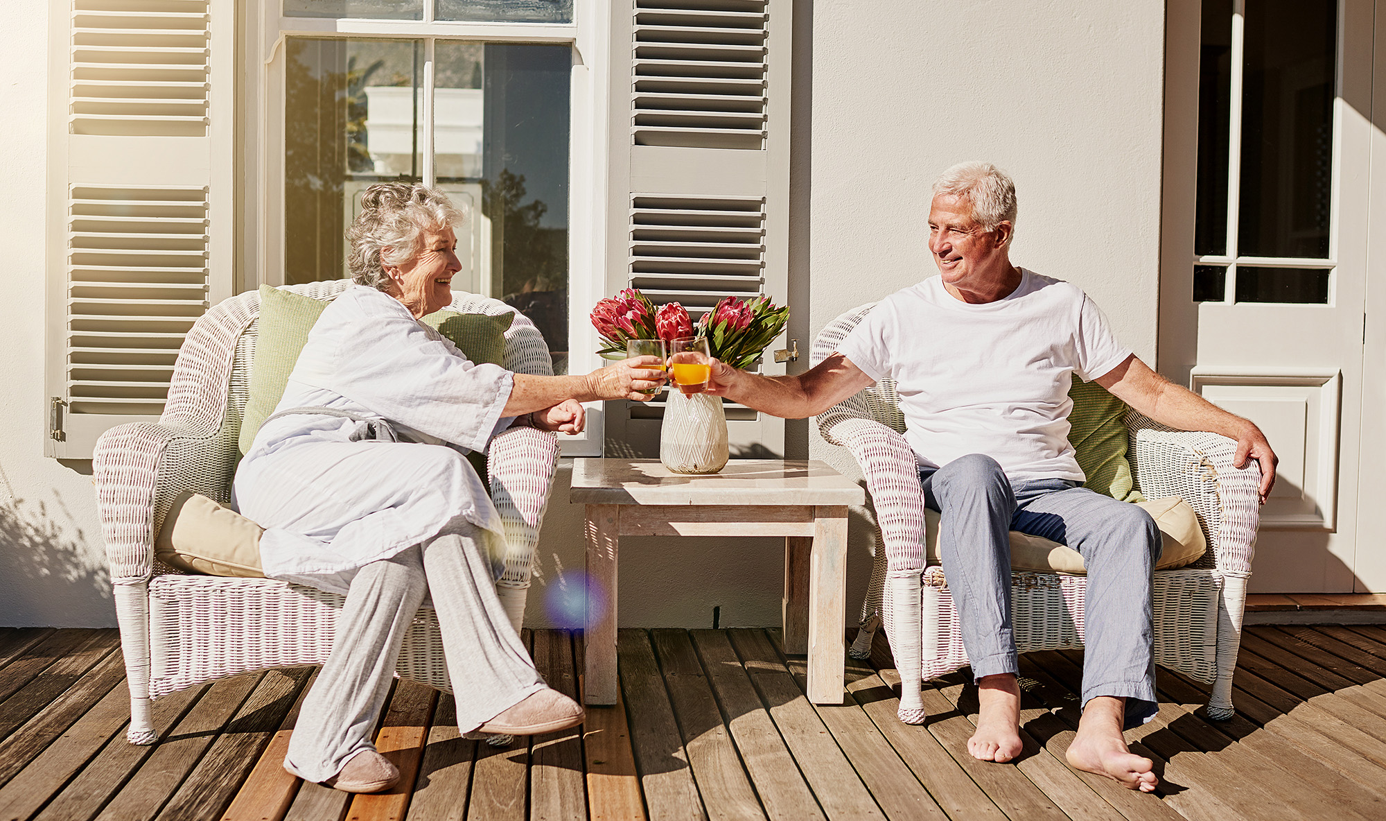 couple sitting outside on porch